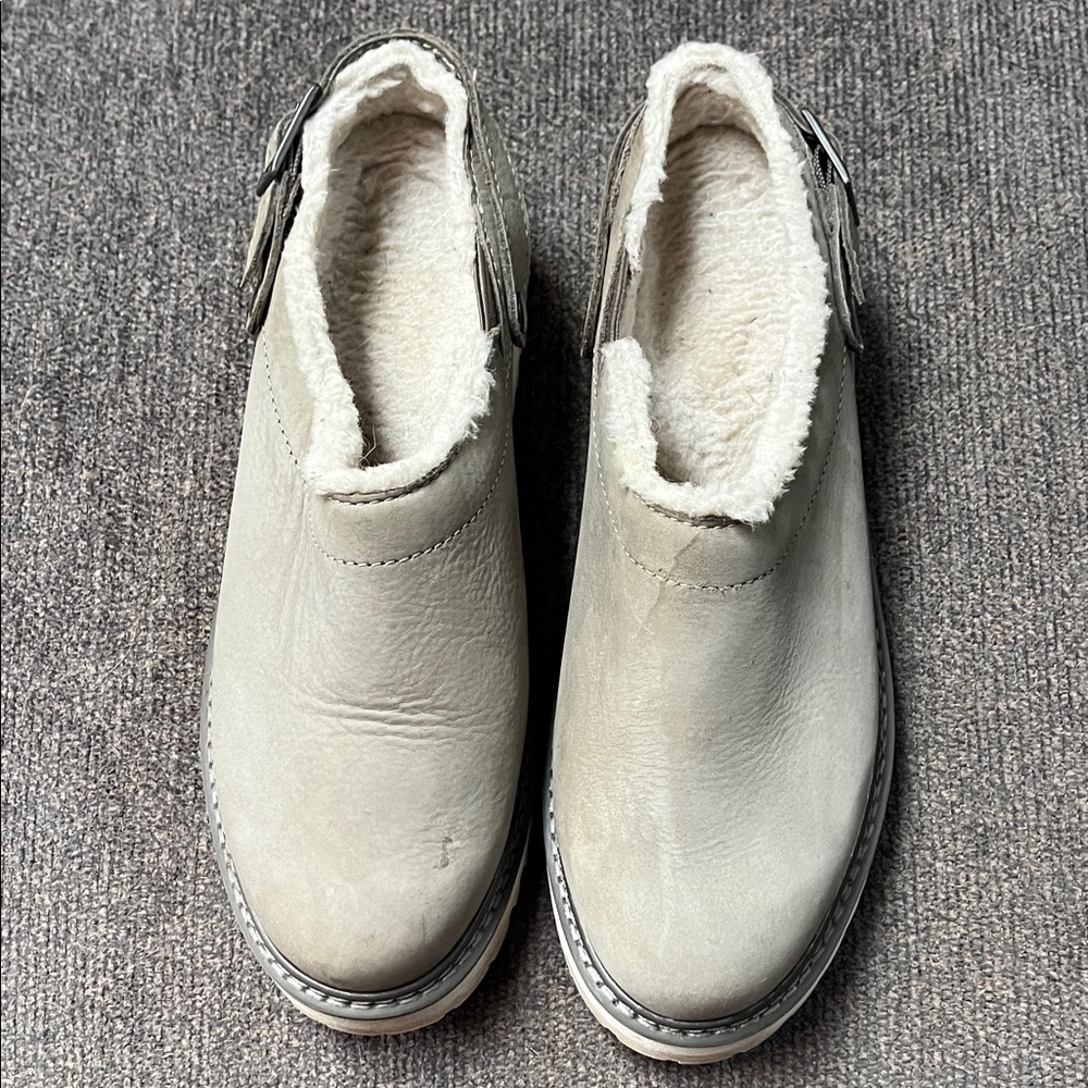 LL Bean Cozy Shearling Lined Ankle Clogs Size 9